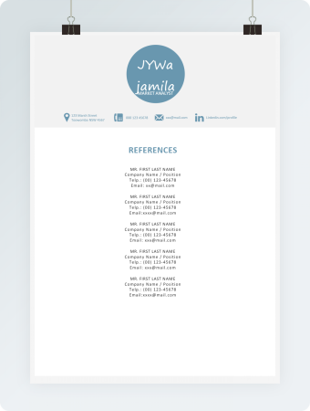 深蓝个性经典英文求职简历格式模板