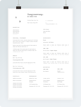 简约经典英文简历