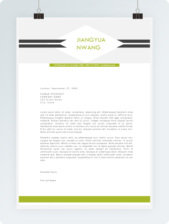 黑色商务大气英文求职简历格式模板