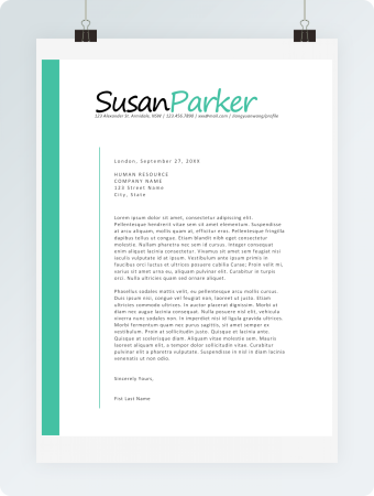 绿色简洁英文求职简历格式模板