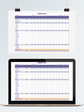 公司费用管理计划表