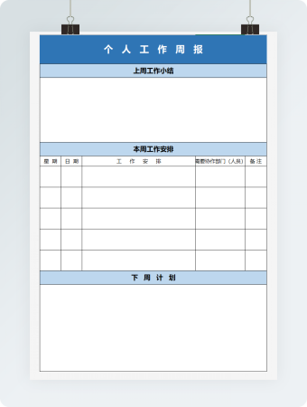 个人工作周报
