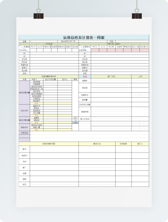 运营周报计划表