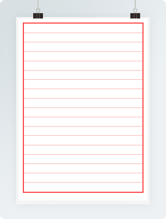红色横线稿纸