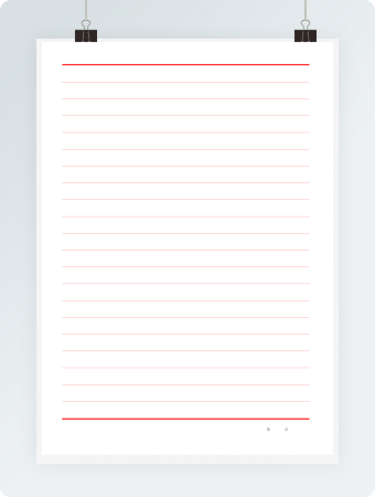 精品红色横线信纸