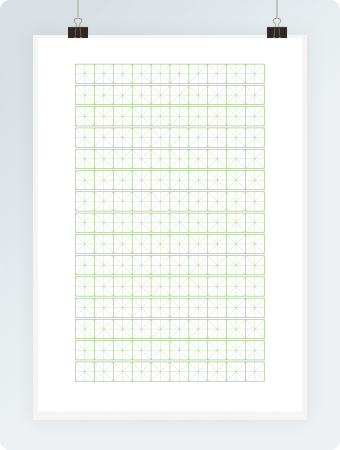 米字格（绿色）1.5cm