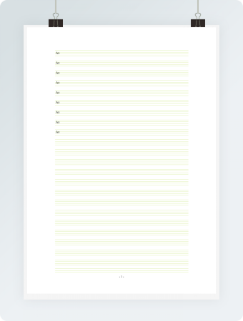四线三格 英语本模板绿线版