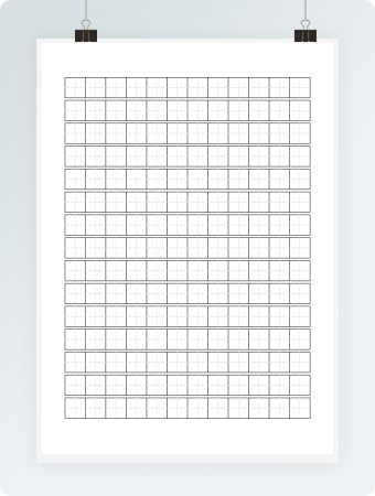 黑色a4田字格可打字