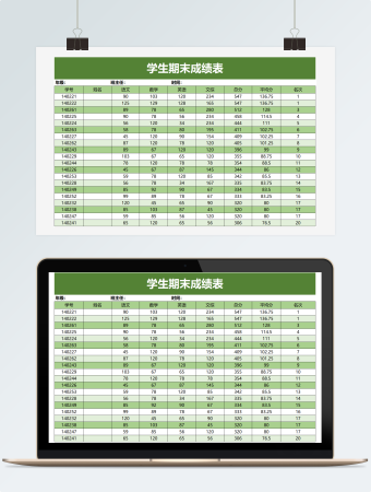 学生期末成绩表