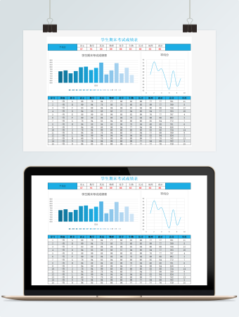 学生期末考试成绩表
