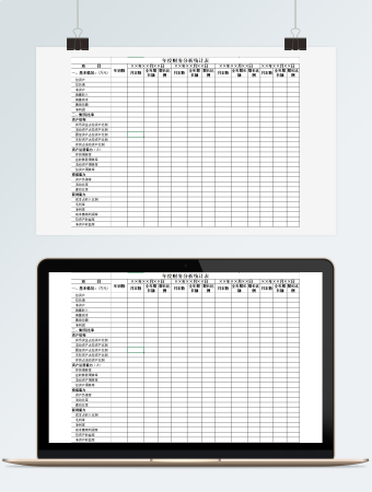 公司年度财务分析统计表