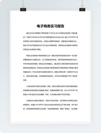 电子商务实习报告