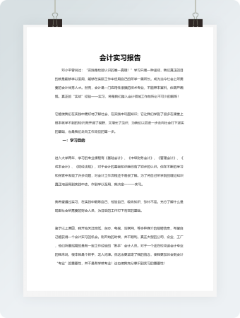 会计实习报告