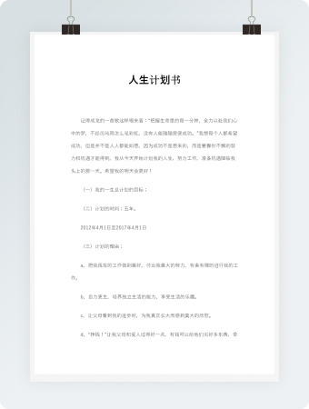 人生计划书