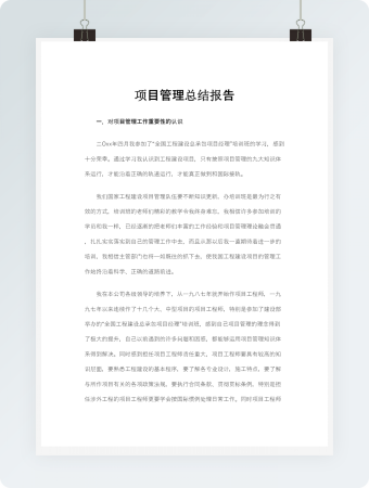 项目管理总结报告