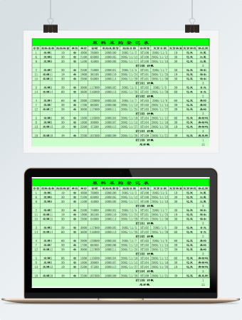 企业原料采购登记表