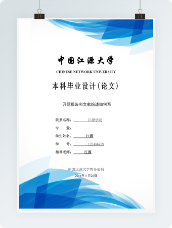 开头报告和文献综述