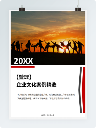 企业文化案例精选word模板
