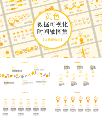 黄色圆形数据可视化