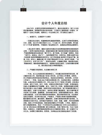 会计个人年度总结