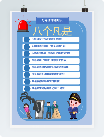 防电信诈骗知识海报