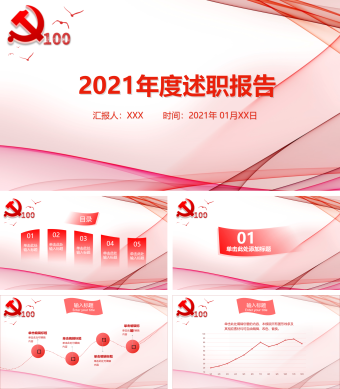 2021年度述职报告ppt模板