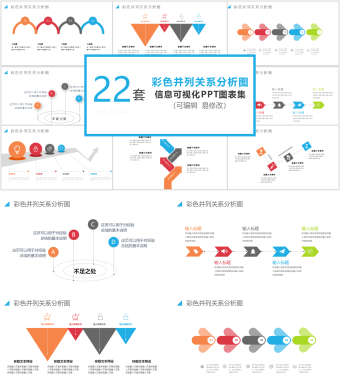 彩色并列关系分析图