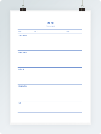 公司周工作总结word模板