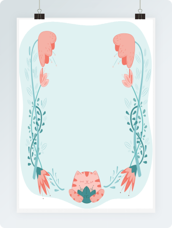 精美卡通风信纸背景