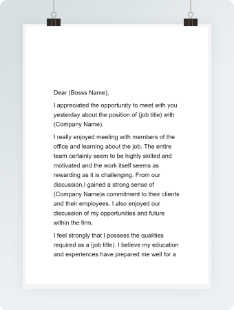 英文求职信word模板