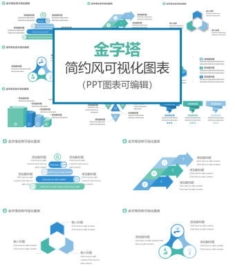 蓝绿双色简约风可视化图表