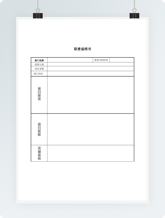 职责说明书
