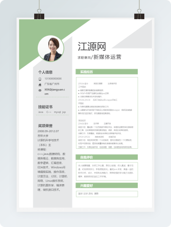 新媒体运营求职简历模板