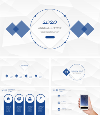创意英文简约年终报告PPT模板
