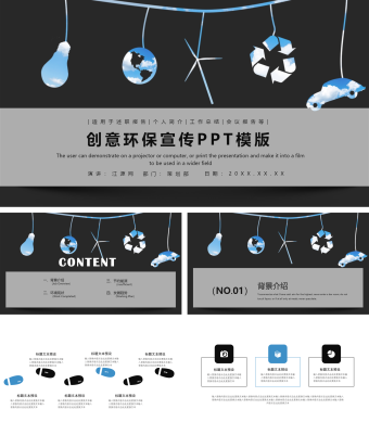 创意环保宣传PPT模板