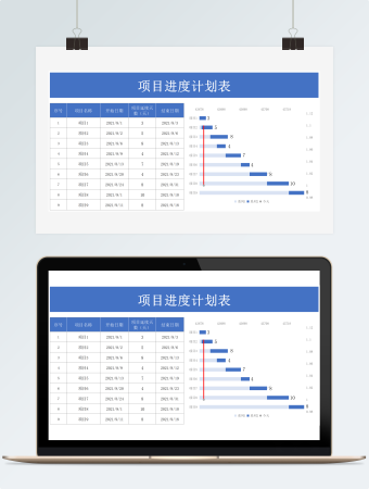 项目进度计划表甘特图