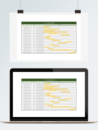 个人工作计划进度表甘特图