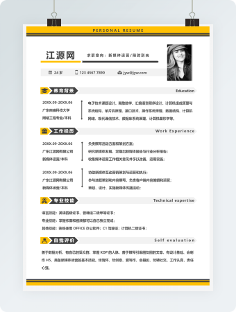 新媒体运营1-3年简历模板