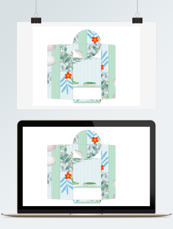 蓝色简约信封