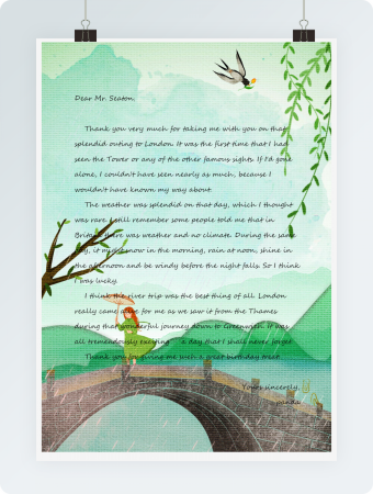 绿色唯美背景信纸