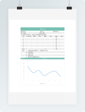 报价单图表模板