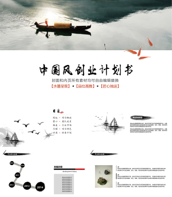 白色中国风金融投资商业计划书