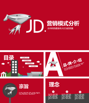 红色营销分析商业计划书ppt模板