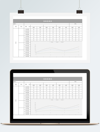 食物采购图表模板