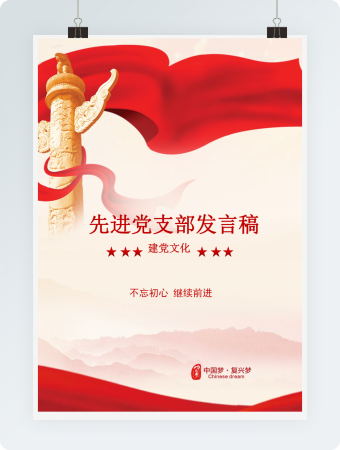 金色华表柱先进党支部发言稿word模板