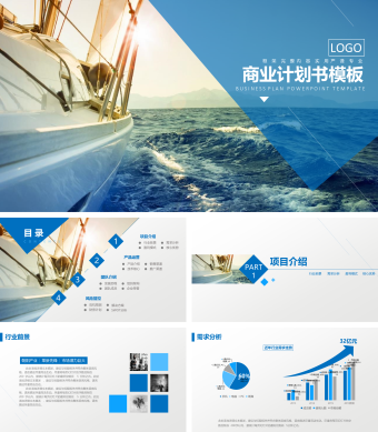 蓝色商务风金融投资商业计划书