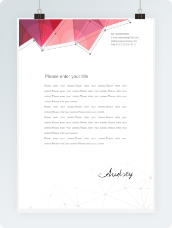 商务线条企业公司文档背景word模板