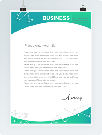 绿色线条高端企业公司文档背景word模板