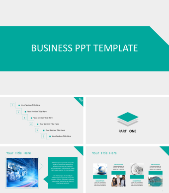 简约绿色清新PPT模板