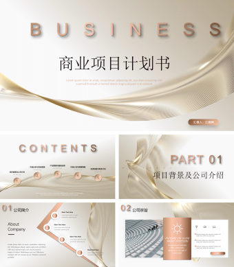 高端商务专业级商业项目计划书PPT模板